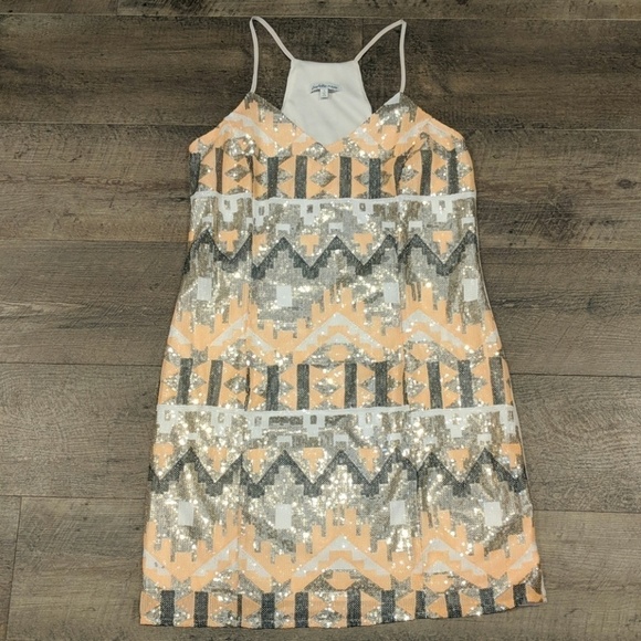 Charlotte Russe Dresses & Skirts - Charlotte Russe Peach Sleeveless Sequin Dress Size S